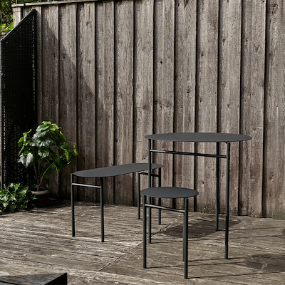 Zone Disc skammel sort H45 cm