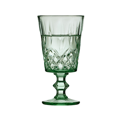 Lyngby Glas Sorrento vinglas grøn 29 cl 4 stk.