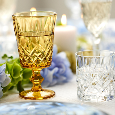 Lyngby Glas Sorrento vinglas amber 29 cl 4 stk.