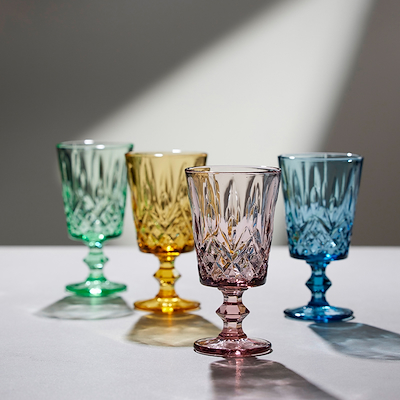 Lyngby Glas Sorrento vinglas amber 29 cl 4 stk.