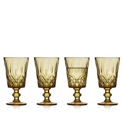 Lyngby Glas Sorrento vinglas amber 29 cl 4 stk.