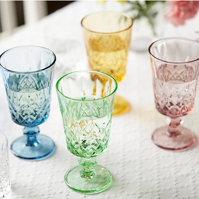 Lyngby Glas Sorrento vinglas pink 29 cl 4 stk.