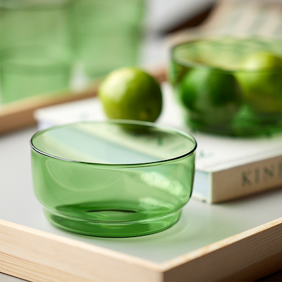 Lyngby Glas Torino skål grøn 2 stk Ø12 cm
