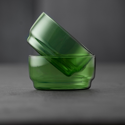 Lyngby Glas Torino skål grøn 2 stk Ø12 cm