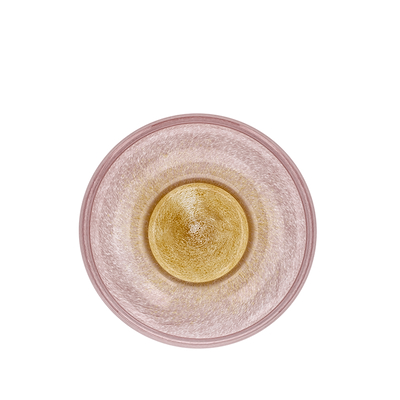 Villa Collection Styles skål rosa/gul glas 30 x 13 cm