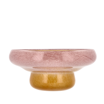 Villa Collection Styles skål rosa/gul glas 30 x 13 cm
