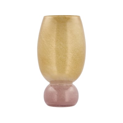 Villa Collection Styles vase rosa/gul glas 16,5 x 30 cm