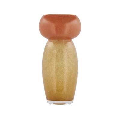 Villa Collection Styles vase gul/amber glas 14,5 x 30 cm 