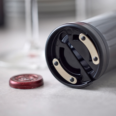 Nordic Sense elektrisk vinåbner genopladelig sort