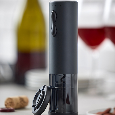 Nordic Sense elektrisk vinåbner genopladelig sort