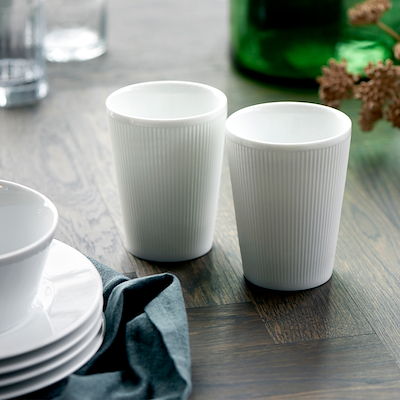 Pillivuyt Eventail termokrus 25 cl 2 stk. hvid