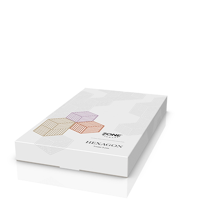 Zone Hexagon bordskåner 3 stk lupine/warm sand/light terracotta