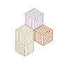 Zone Hexagon bordskåner 3 stk lupine/warm sand/light terracotta
