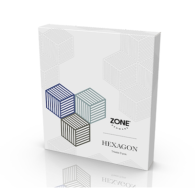 Zone Hexagon bordskåner 3 stk indigo/fog/olive taupe