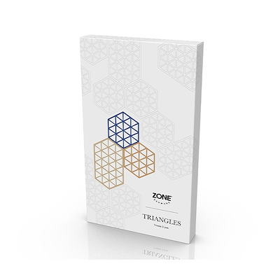 Zone Triangles bordskåner 3 stk khaki/warm sand/indigo