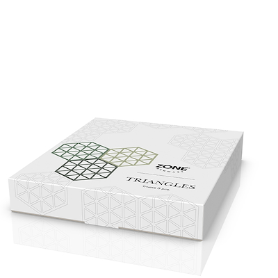 Zone Triangles bordskåner 3 stk rosemary/matcha/olive taupe