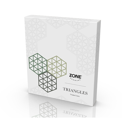 Zone Triangles bordskåner 3 stk rosemary/matcha/olive taupe