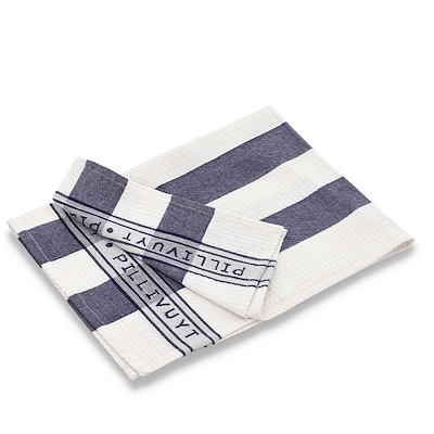 Pillivuyt recycle viskestykke blå/hvid 90x60 cm