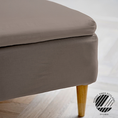 Södahl Organic Calm kuvertlagen taupe 90x200x8 cm