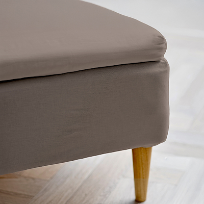 Södahl Organic Calm kuvertlagen taupe 180x200x8 cm