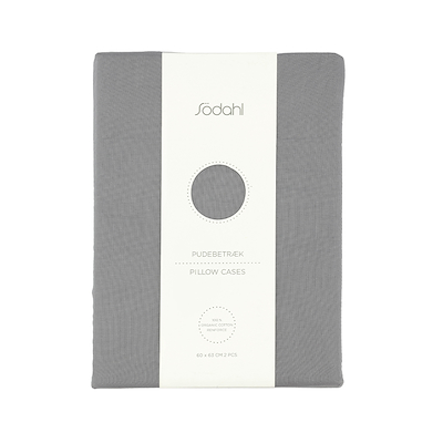Södahl Organic Calm pudebetræk 2stk stone grey 60x63 cm