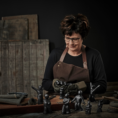 Morsø skulptur støbejern "En mors kærlighed er for evigt" 1 barn