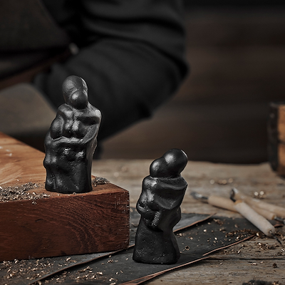 Morsø skulptur støbejern "En mors kærlighed er for evigt" 1 barn