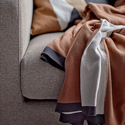 Södahl Impression plaid bomuld taupe 130x170 cm