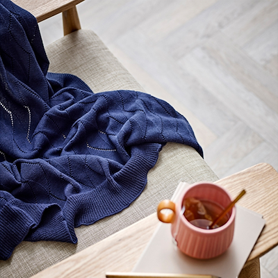 Södahl Gentle plaid marineblå 130x170 cm