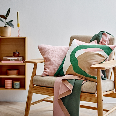 Södahl Bouclé pude rosa 40x60 cm