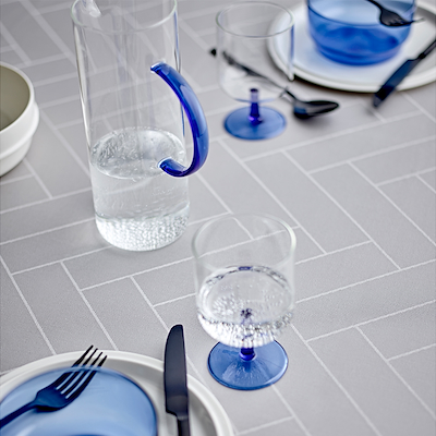 Södahl Tiles dug lysegrå 140x320 cm