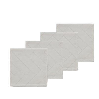Södahl Tiles stofserviet lys grå 45x45 cm 4 stk