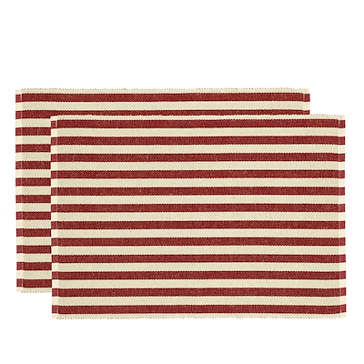 Södahl Statement Stripe dækkeserviet rød 33x48 cm