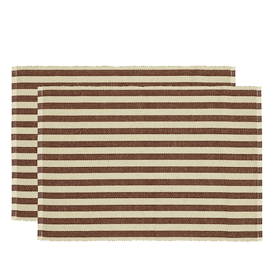 Södahl Statement Stripe dækkeserviet brun 33x48 cm