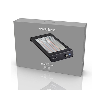 Nordic Sense flad brødrister sort 600 watt