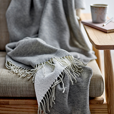 Södahl Tranquil plaid lysegrå 130x170 cm