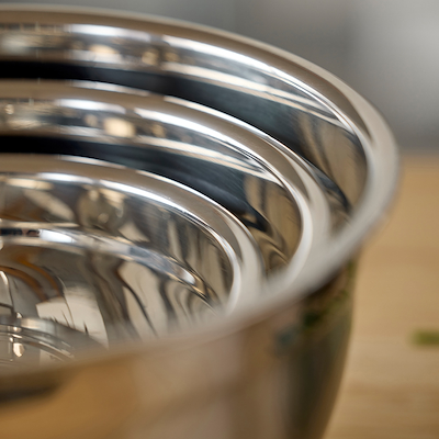 Blomsterberg røreskål stål med silikonebund 1,5 liter