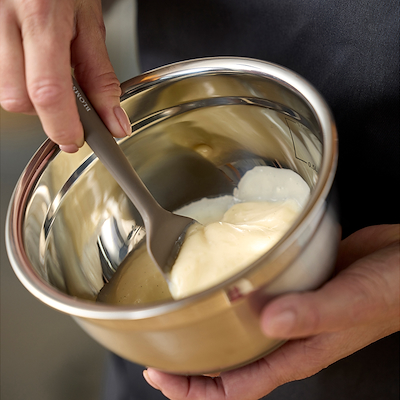 Blomsterberg røreskål stål med silikonebund 1,5 liter