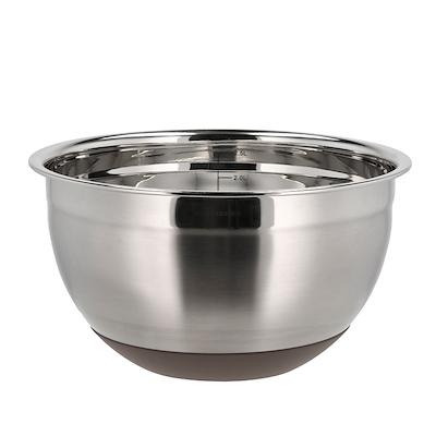 Blomsterbergs røreskål stål med silikonebund 3 liter