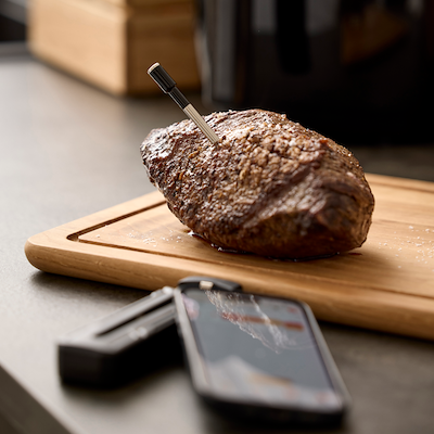 Nordic Sense trådløst stegetermometer stål/sort