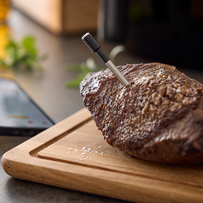 Nordic Sense trådløst stegetermometer stål/sort