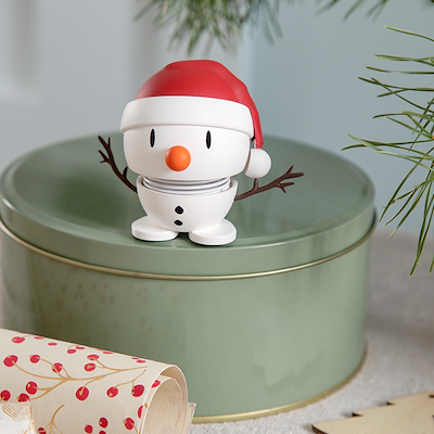 Hoptimist Soft Santa Bumble Snowman hvid 6,9 cm