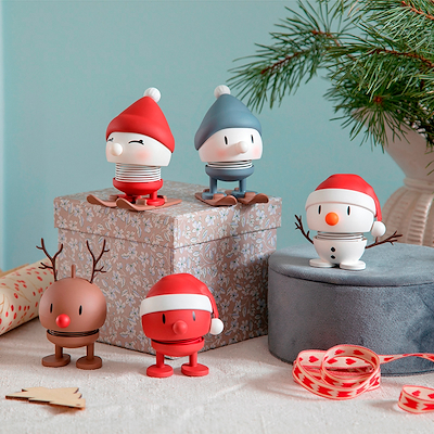 Hoptimist Soft Santa Bumble rød 7,2 cm