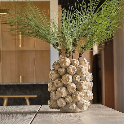 Villa Collection Elha vase/skjuler honninggul 32 cm