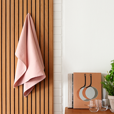 Bastian Tekstiler Diamond viskestykke rosa 70x50 cm