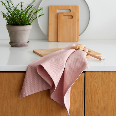 Bastian Tekstiler Diamond viskestykke rosa 70x50 cm