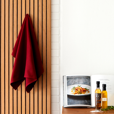 Bastian Tekstiler Diamond viskestykke rumba red 70x50 cm