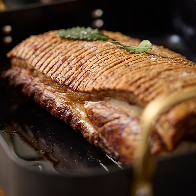 Holm Brasserie bradepande med keramisk belægning sort 34x26x8 cm