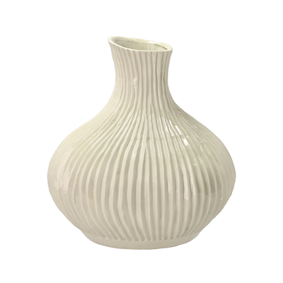 Villa Collection Eik Vase creme 33,5 cm
