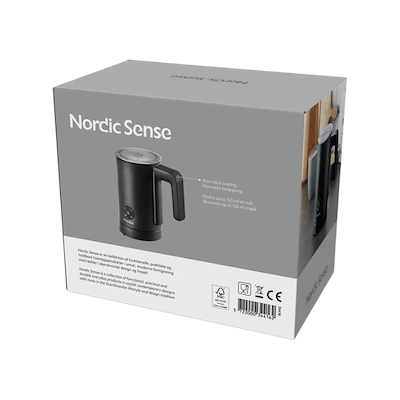 Nordic Sense mælkeskummer mat sort 420 watt